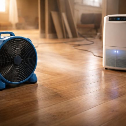 sol-parquet-ventilateur-deshumidificateur-restauration