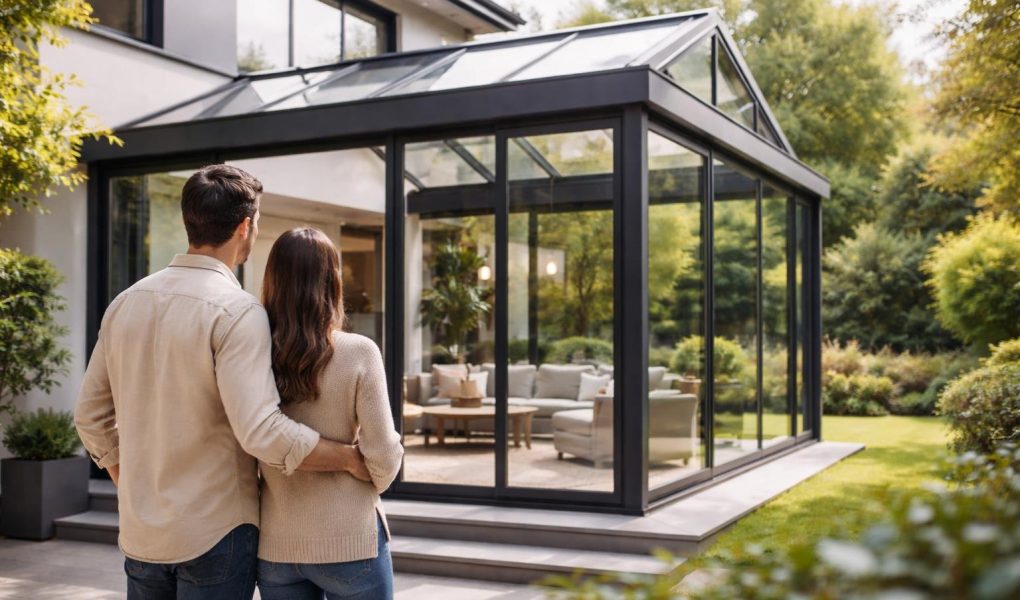 couple-veranda-verre-metal-jardin