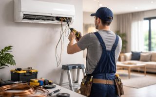 technicien-installation-climatisation-salon-moderne