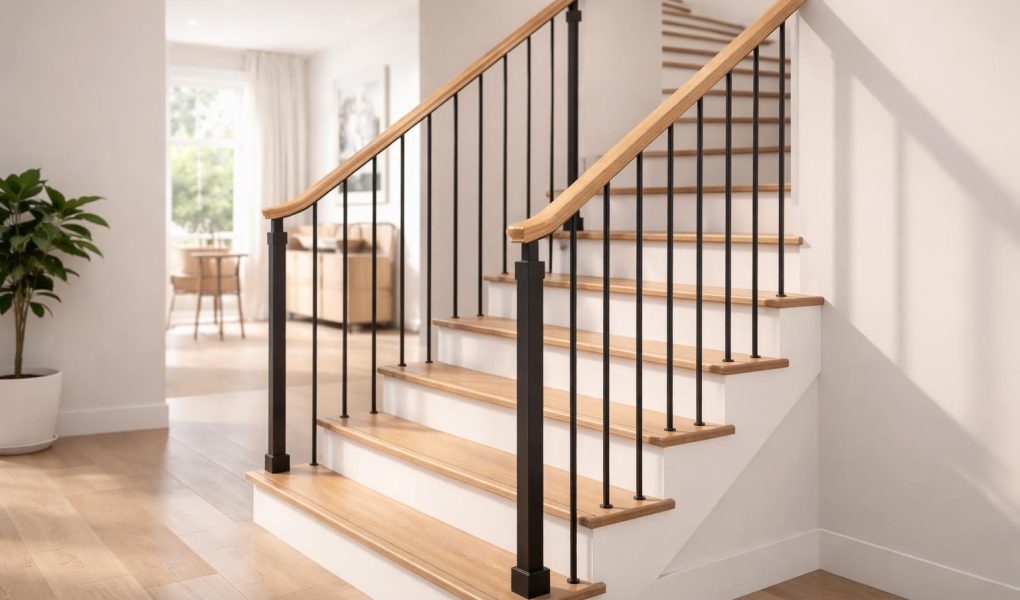 escalier-moderne-main-courante-bois-metal