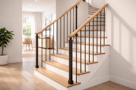 escalier-moderne-main-courante-bois-metal
