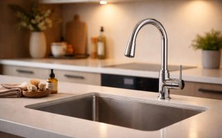cuisine-moderne-evier-robinet-chrome