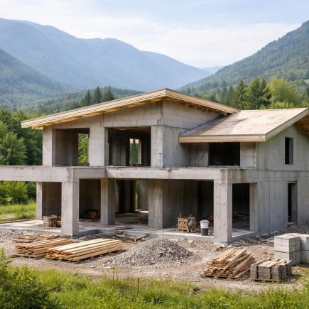 maison-moderne-construction-montagnes-verdure