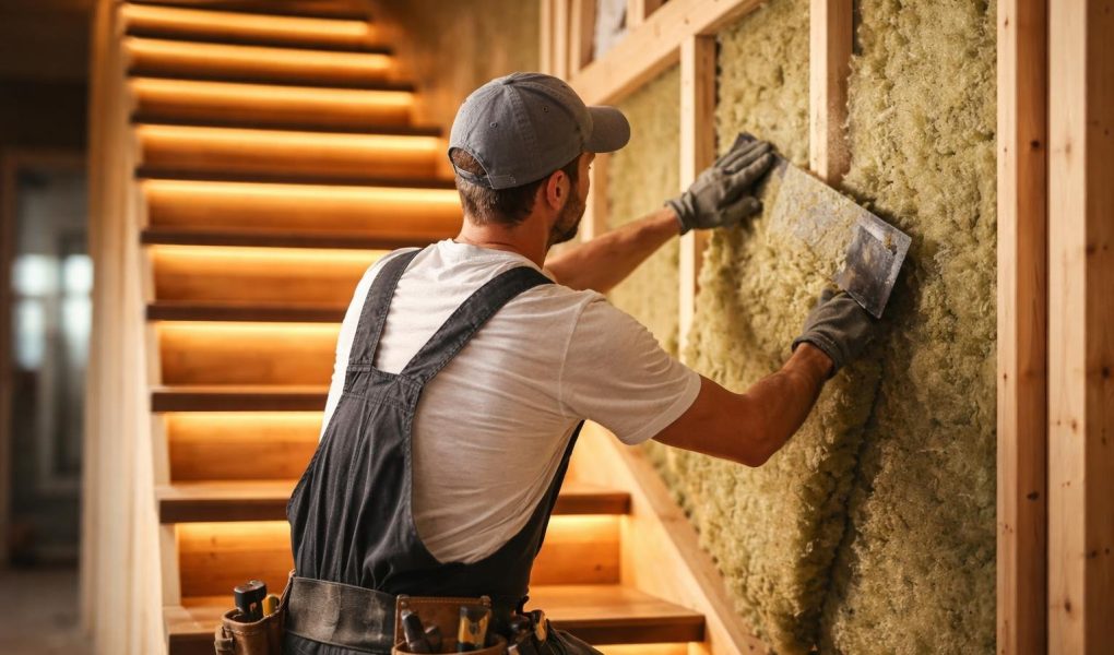 artisan-isolation-escalier-bois-éclairage