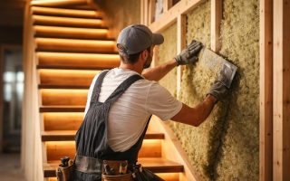 artisan-isolation-escalier-bois-éclairage