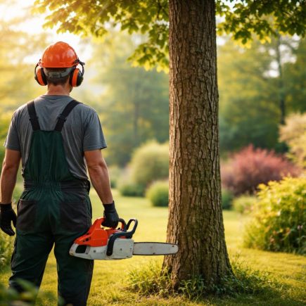 jardinier-casque-tronconneuse-arbre-jardin